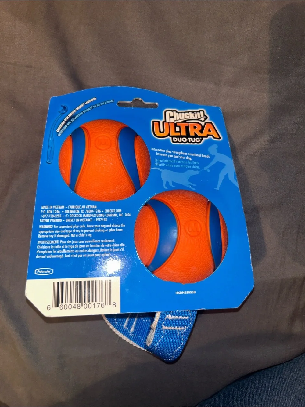 Ultra Duo-Tug Orange & Blue Dog Toy
